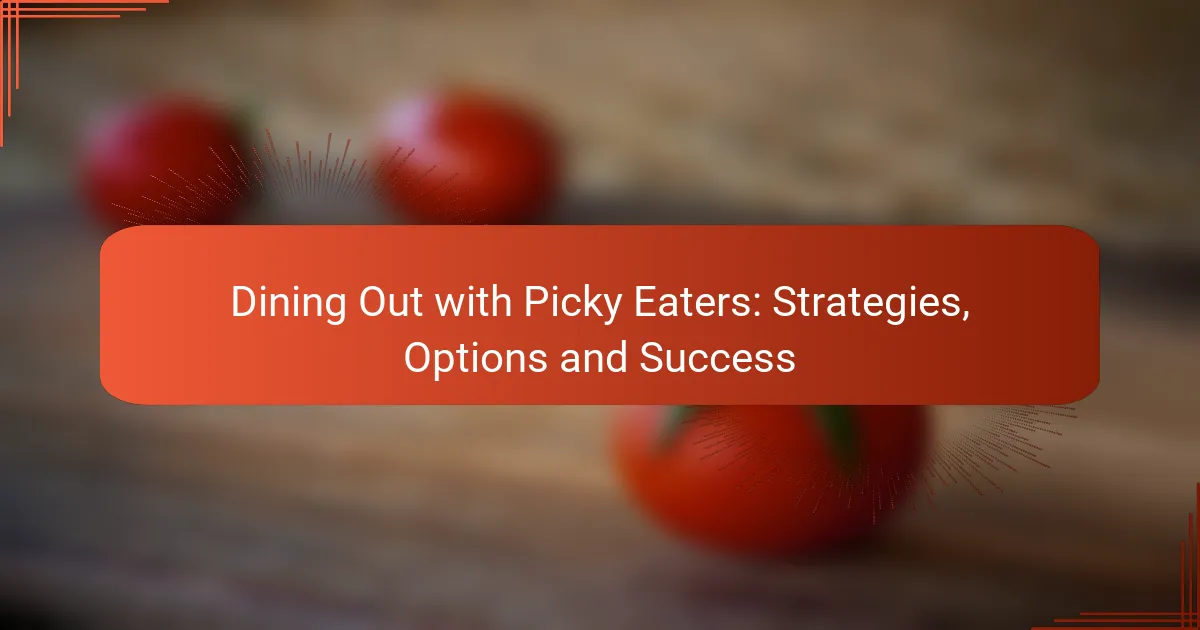 Dining Out with Picky Eaters: Strategies, Options and Success