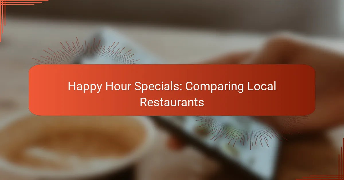 Happy Hour Specials: Comparing Local Restaurants