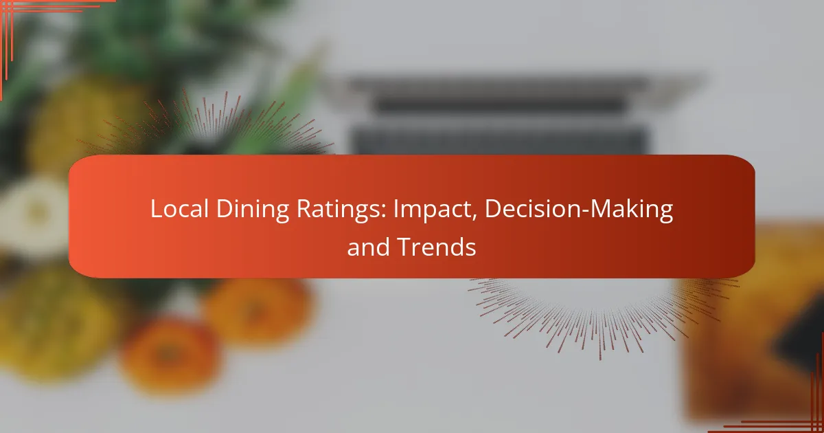 Local Dining Ratings: Impact, Decision-Making and Trends
