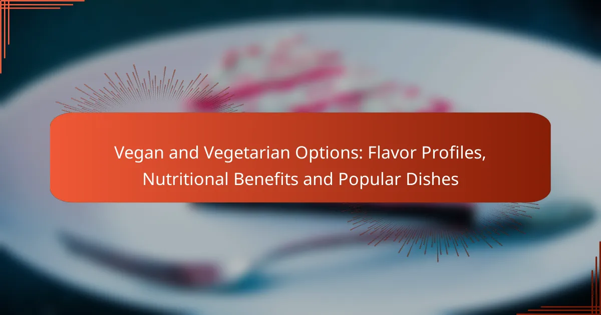 Vegan and Vegetarian Options: Flavor Profiles, Nutritional Benefits and Popular Dishes