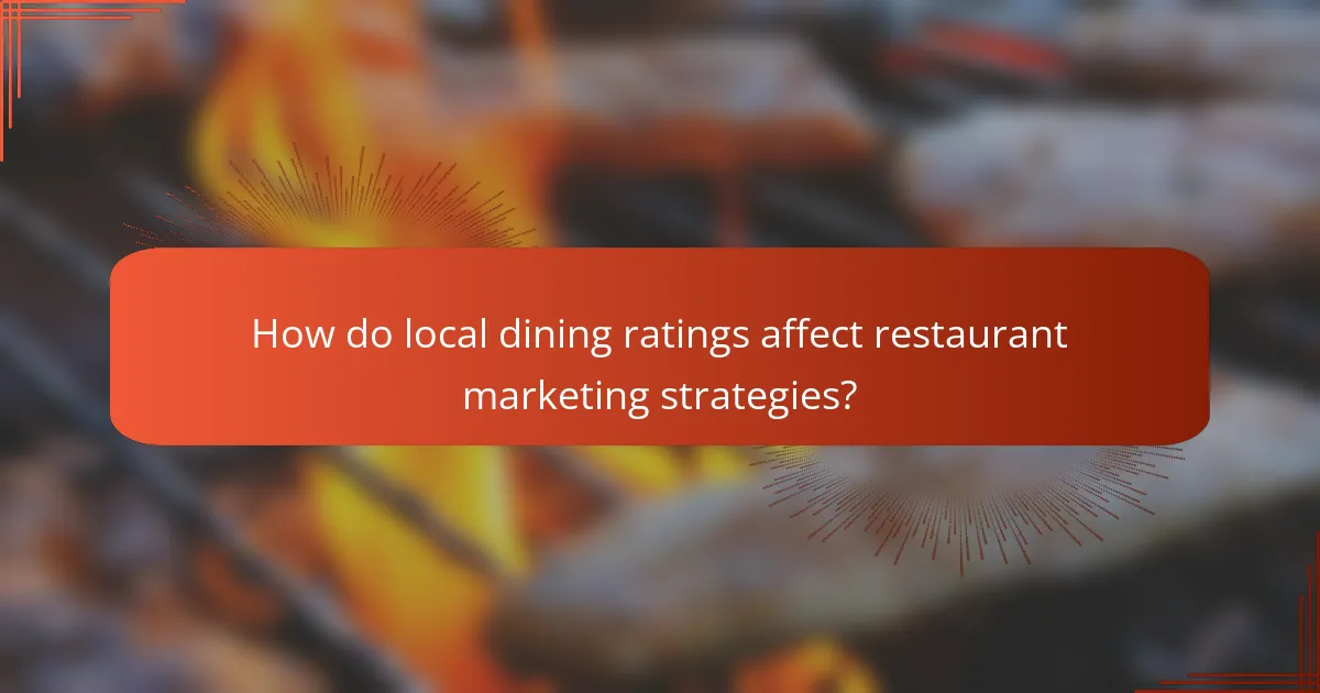 How do local dining ratings affect restaurant marketing strategies?