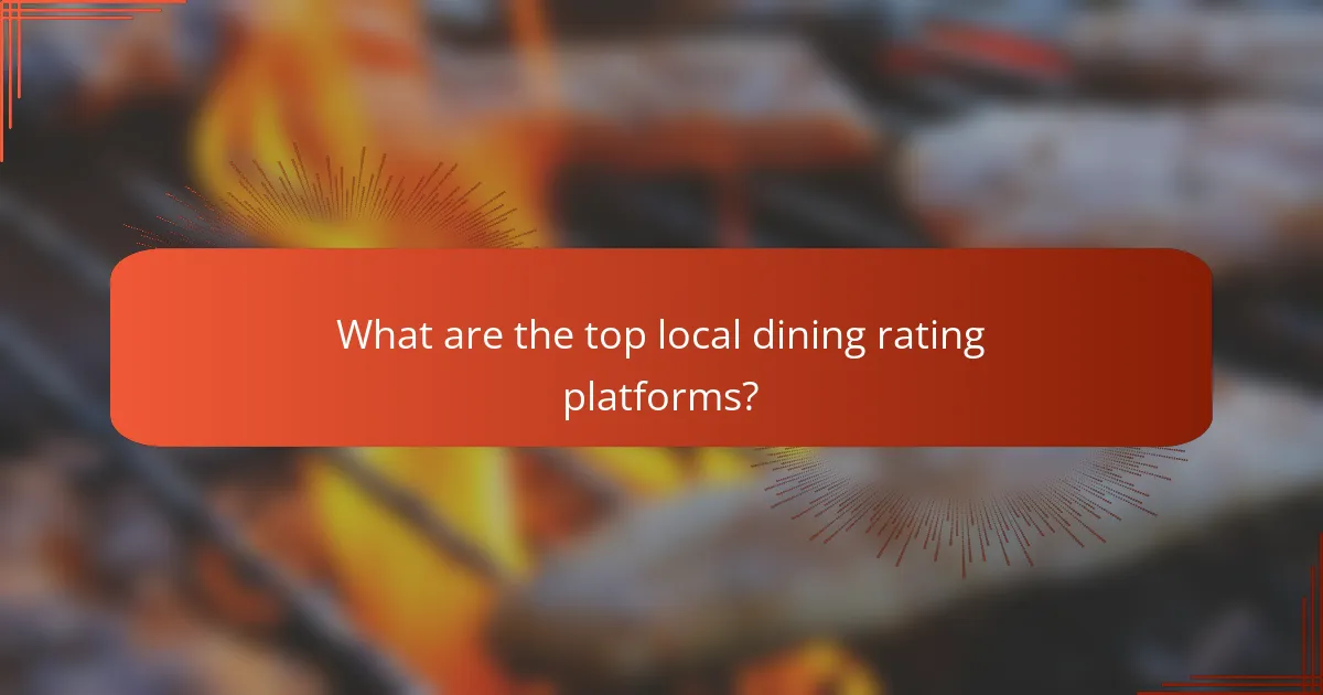 What are the top local dining rating platforms?